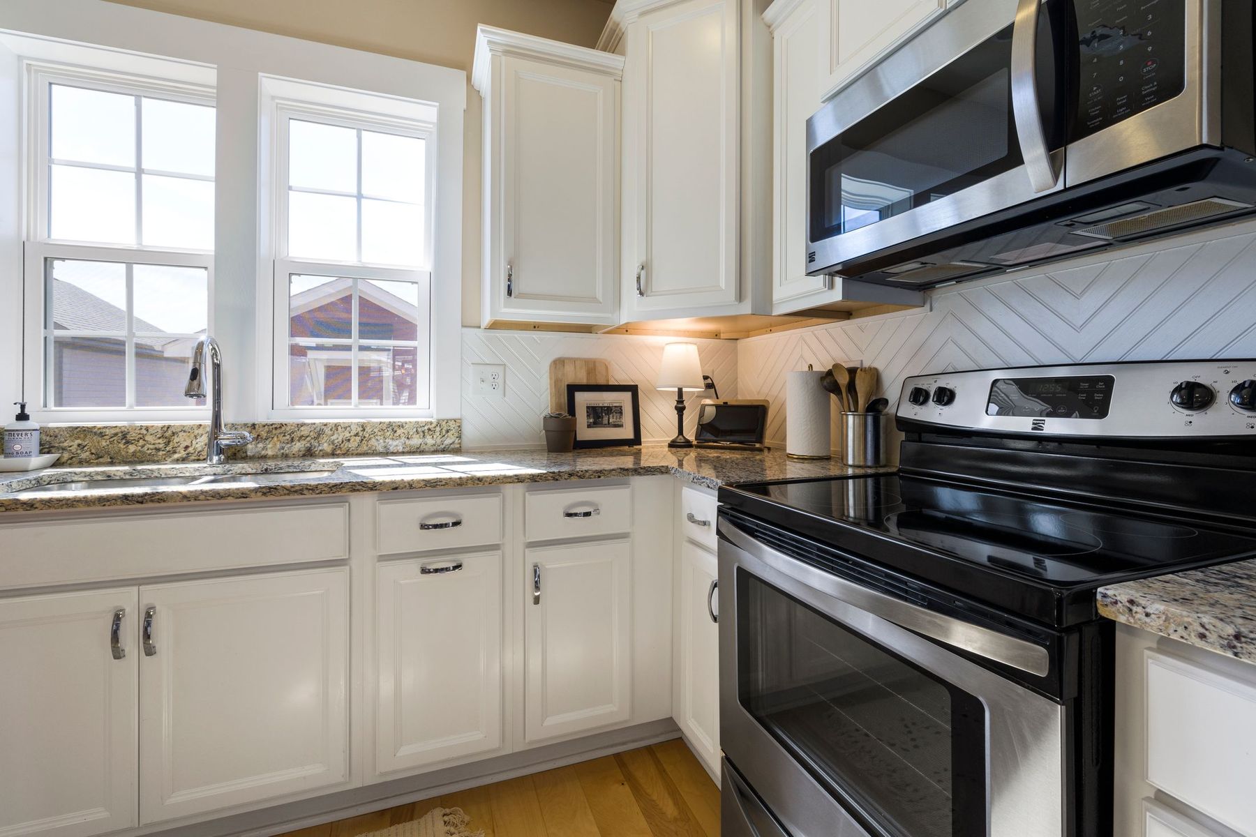 Remodeled kitchen with custom cabinetry